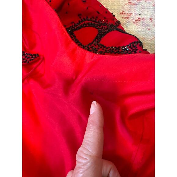 Vintage Silk Beaded Tiffany Design Evening Gown Dress *READ - Picture 15 of 15